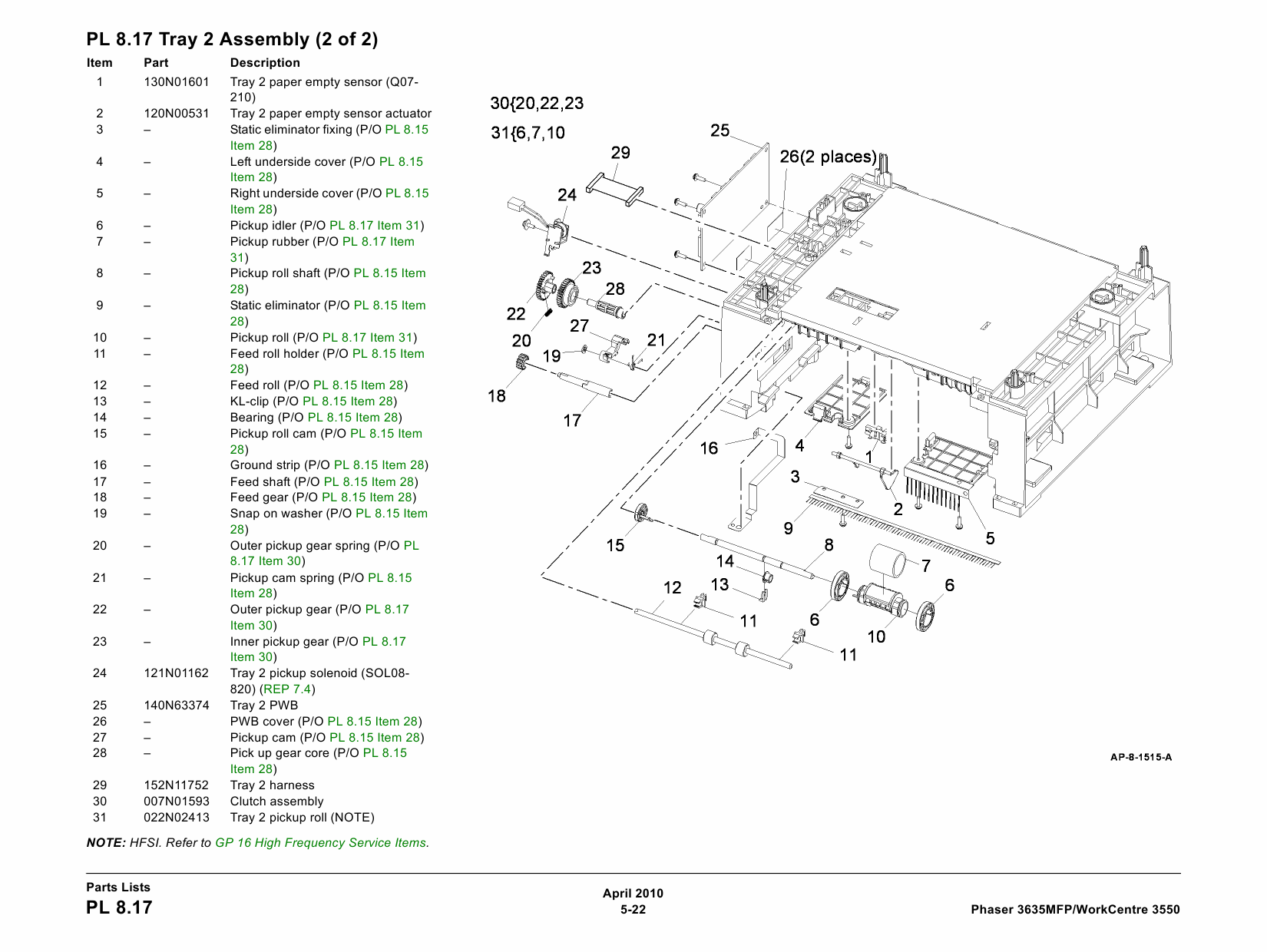 Xerox Phaser 3635-MFP WorkCentre-3550 Parts List Manual-4